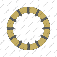 Фрикционный диск гидротрансформатора AMG (196x3.7x12Т, односторонний, внутренние зубья)